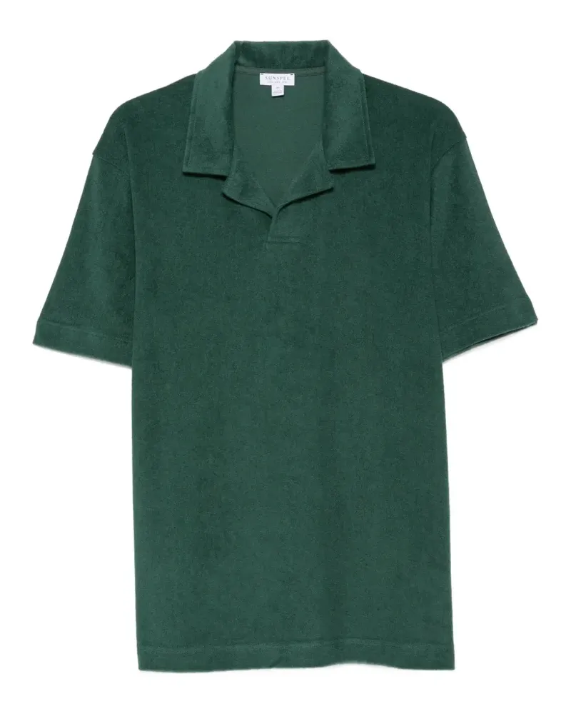 Sunspel towelling polo shirt - Grün Grün