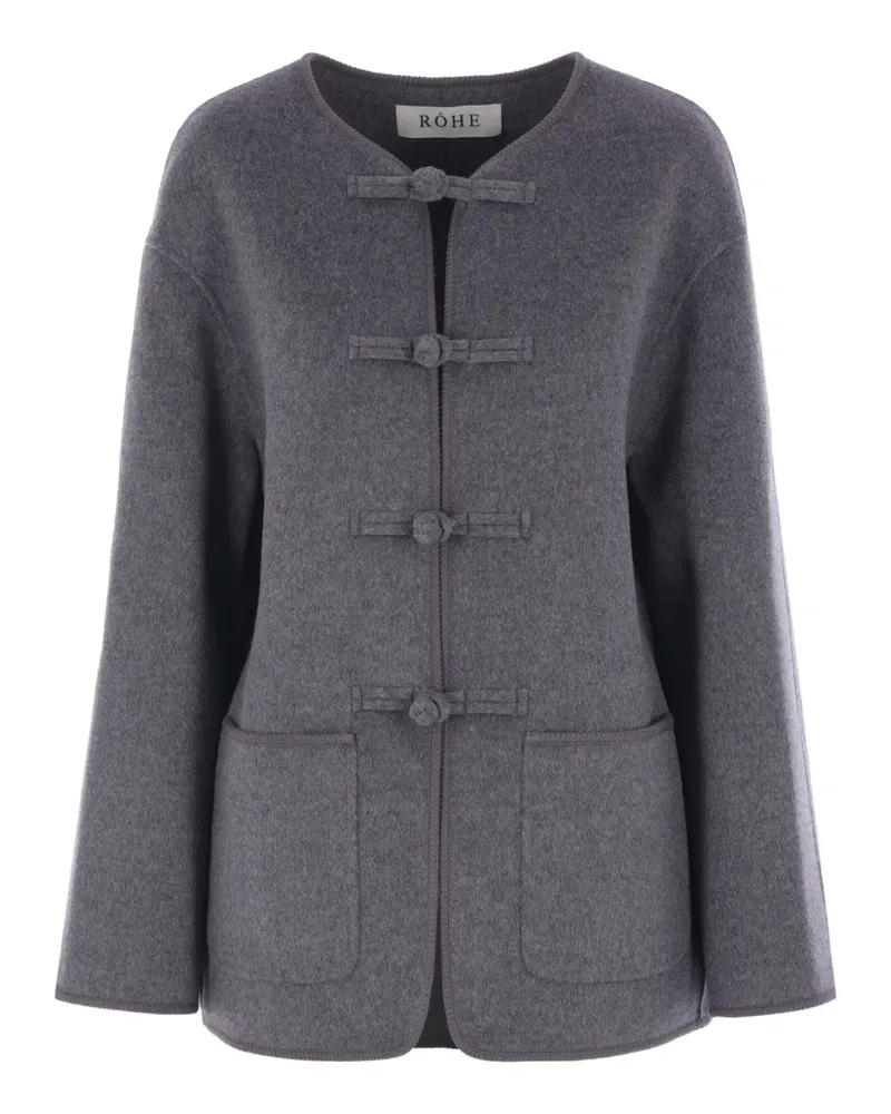 Róhe Bestickte Jacke mit rundem Ausschnitt - Grau Grau