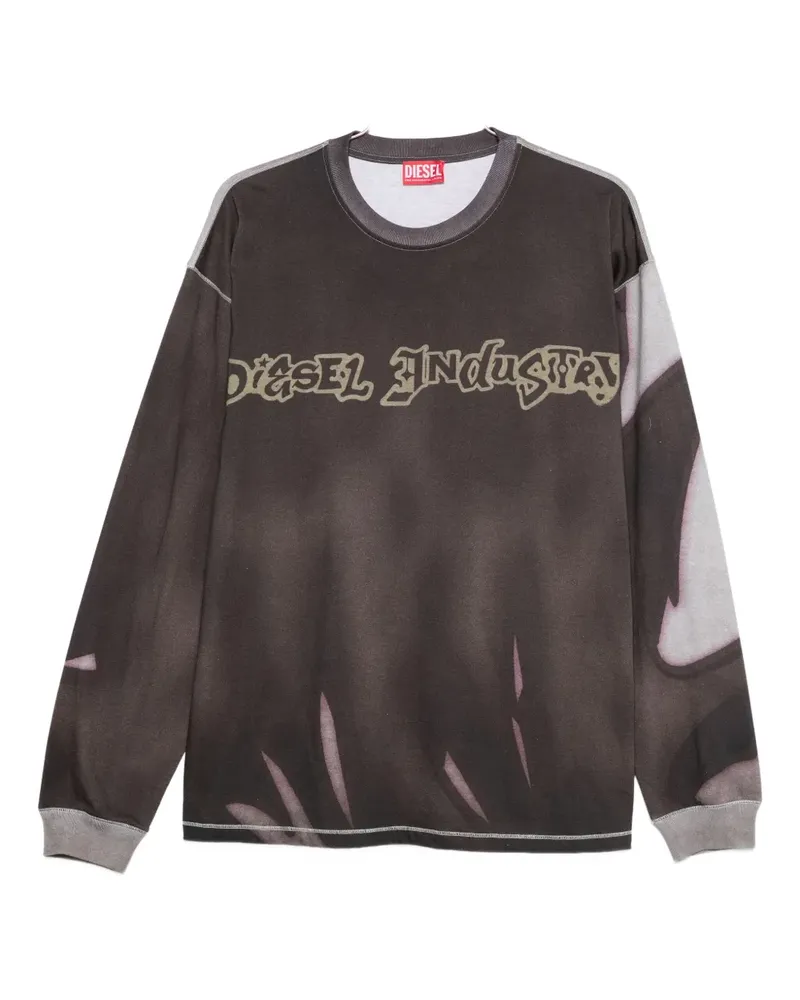 Diesel logo-print long-sleeves sweatshirt - Grau Grau