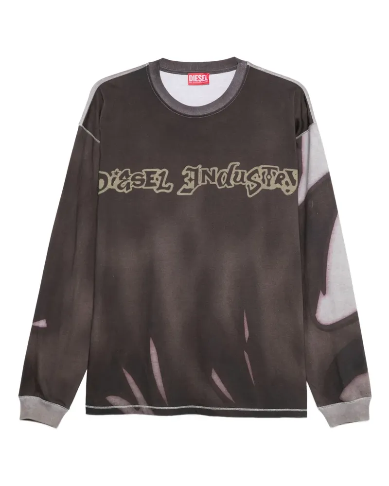 Diesel logo-print long-sleeves sweatshirt - Grau Grau
