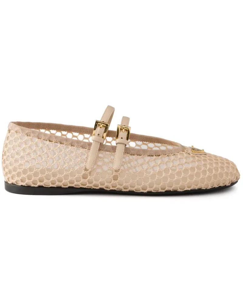 Prada Ballerinas aus Mesh - Nude Nude