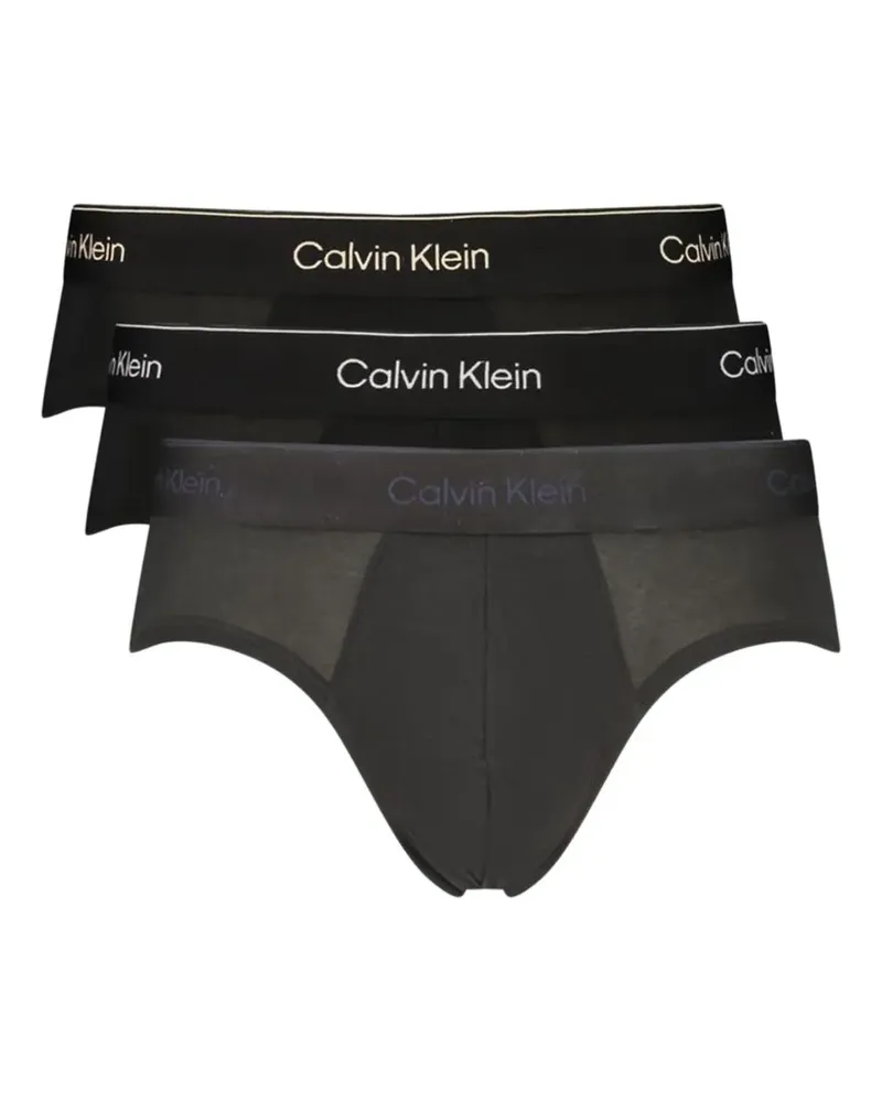 Calvin Klein Slips mit Logo-Bund (3er-Set) - Schwarz Schwarz