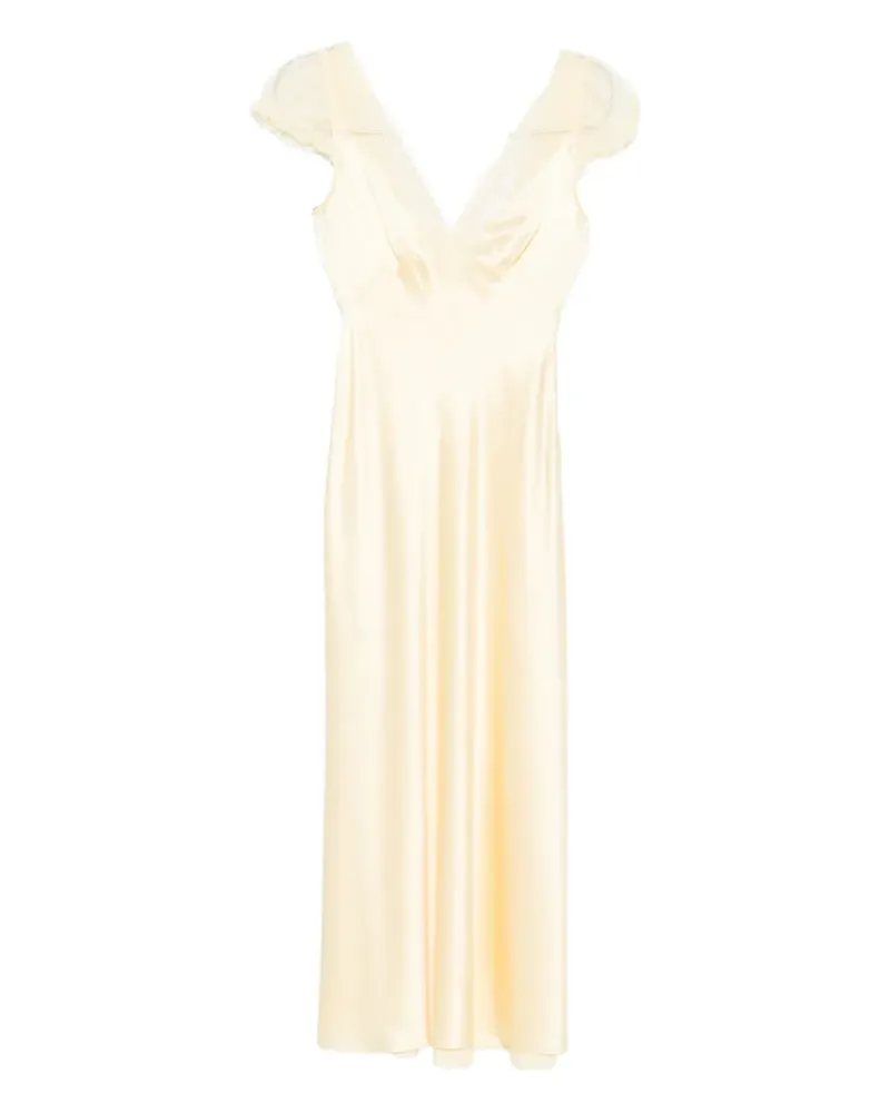 DÔEN Corelia v-neck midi dress - Gelb Gelb