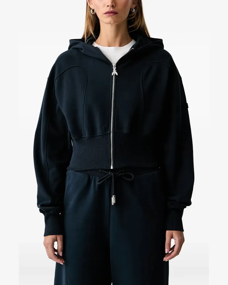 Patrizia Pepe zip-up cropped hoodie - Blau Blau