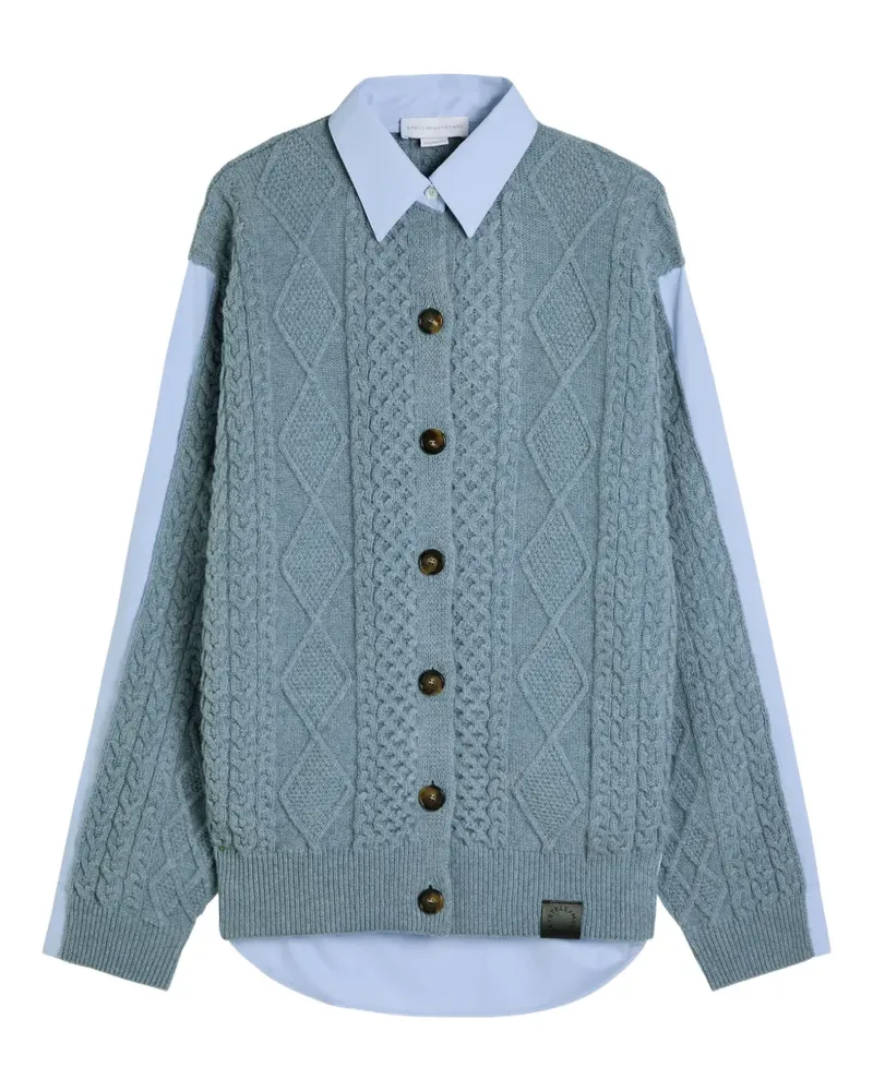 Stella McCartney cable-knit buttoned cardigan - Blau Blau