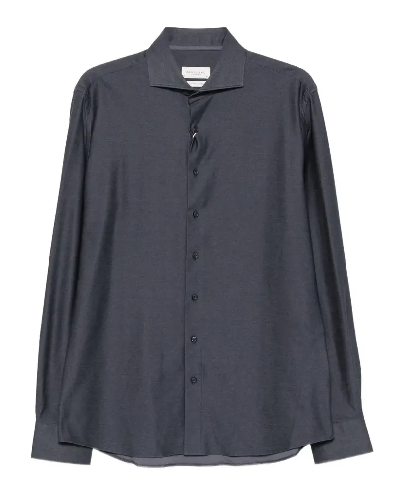 Profuomo spread-collar button-down shirt - Blau Blau