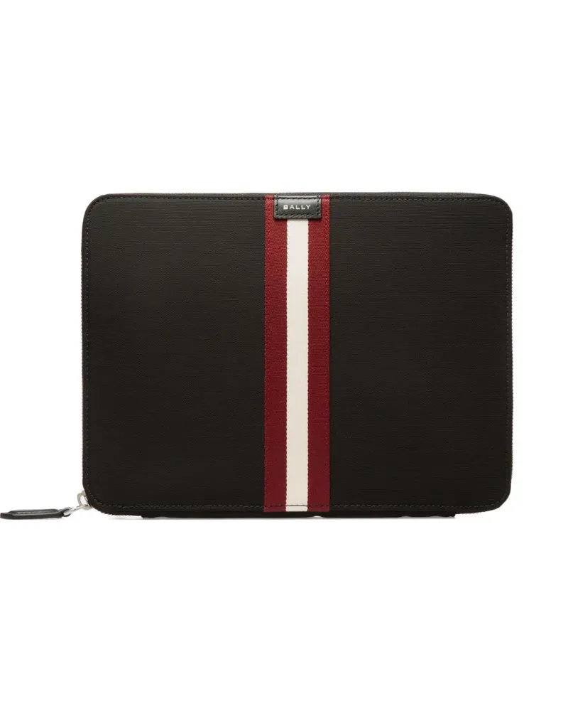 Bally Code Technology Hülle mit Streifendetail - Schwarz Schwarz