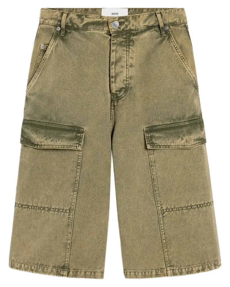 AMI Paris Bermudas mit weitem Bein - Grün Grün
