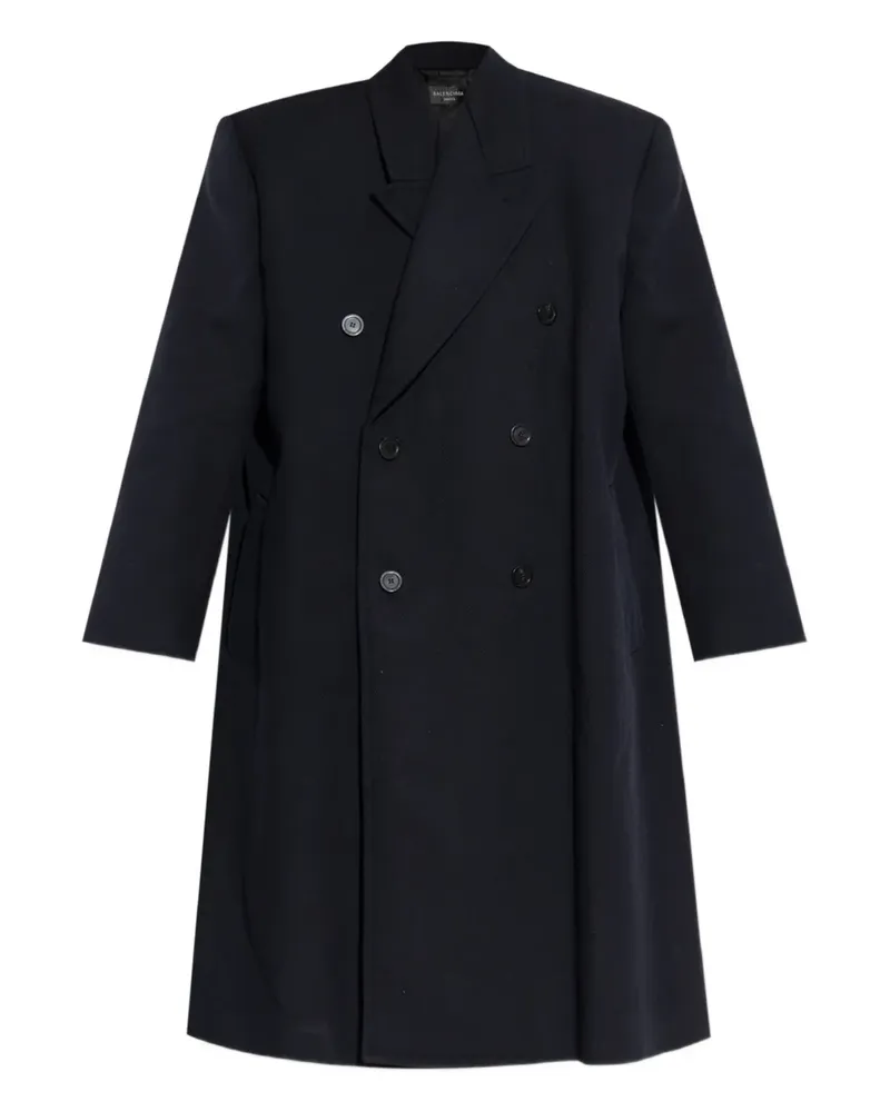 Balenciaga double-breasted coat - Blau Blau