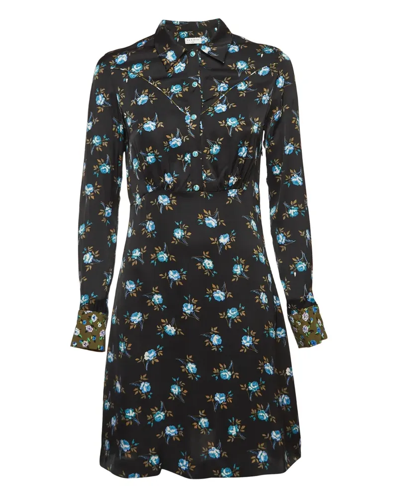 Sandro 2024 Hemdkleid mit Blumen-Print - Schwarz Schwarz