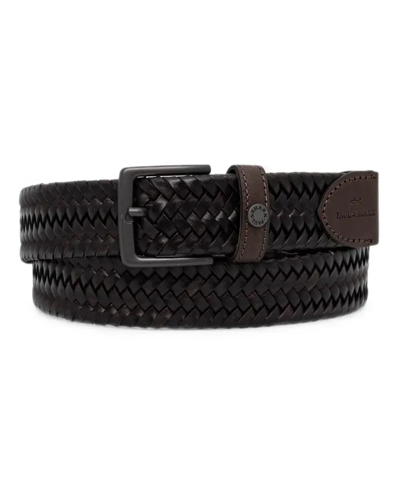 Paul & Shark woven leather belt - Braun Braun