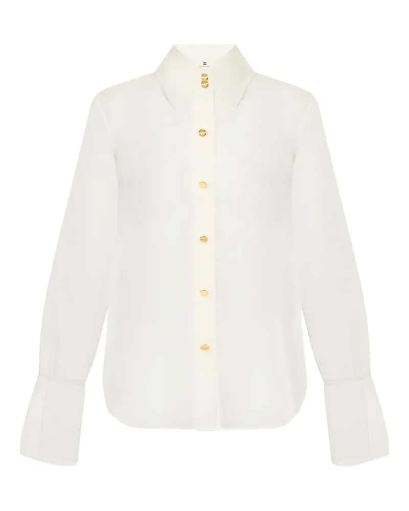 Elisabetta Franchi Seidenbluse aus Organza - Nude Nude
