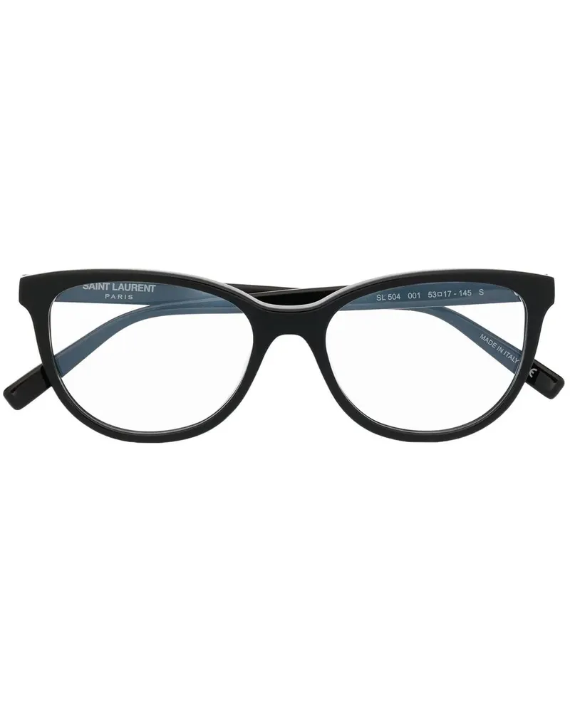 Saint Laurent Runde Brille - Schwarz Schwarz