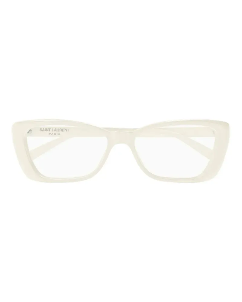 Saint Laurent Brille mit eckigem Gestell - Nude Nude