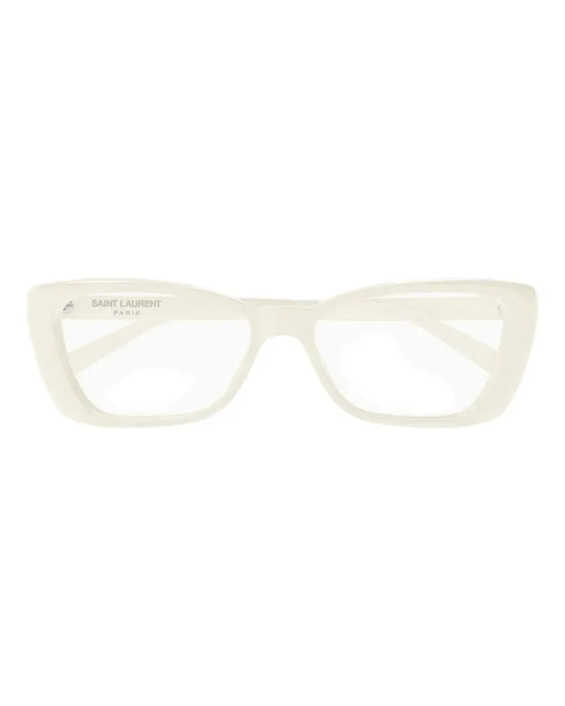 Saint Laurent Brille mit eckigem Gestell - Nude Nude