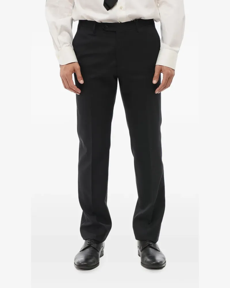 Corneliani virgin wool welt-pocket trousers - Schwarz Schwarz