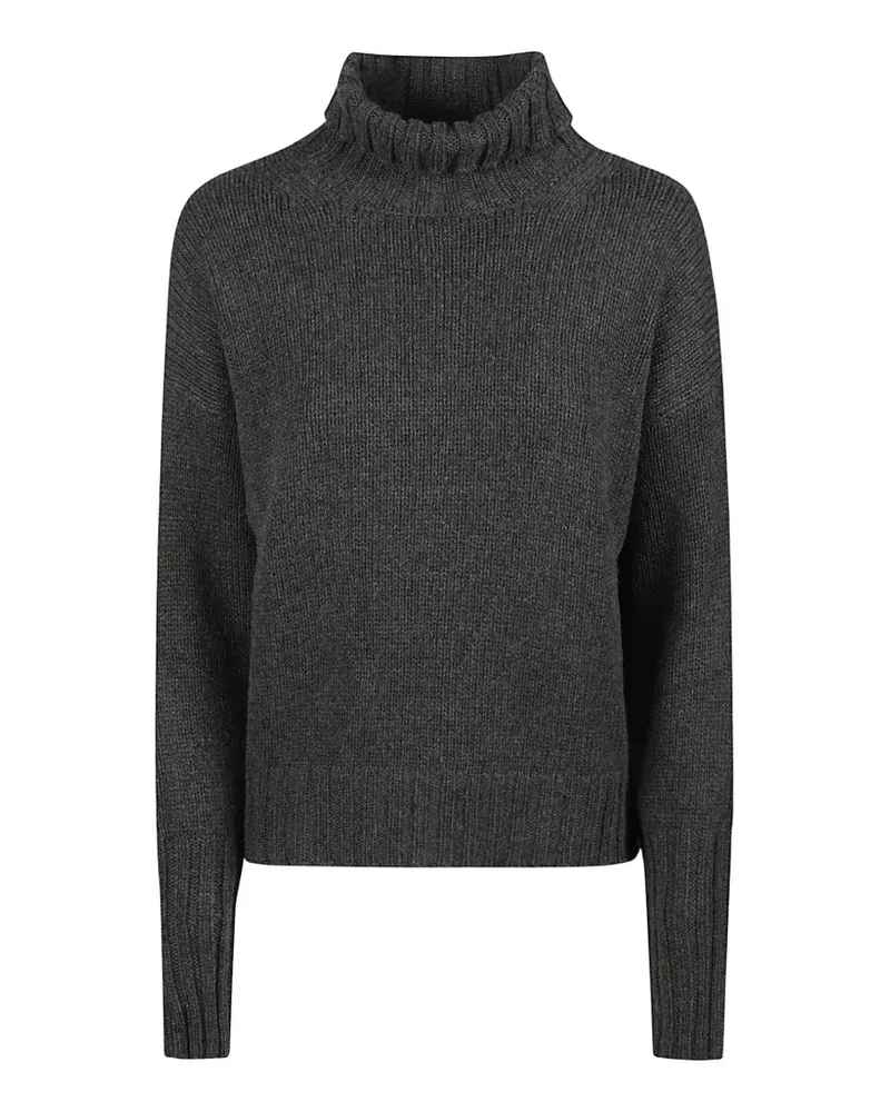 ARAGONA Gerippter Rollkragenpullover - Grau Grau