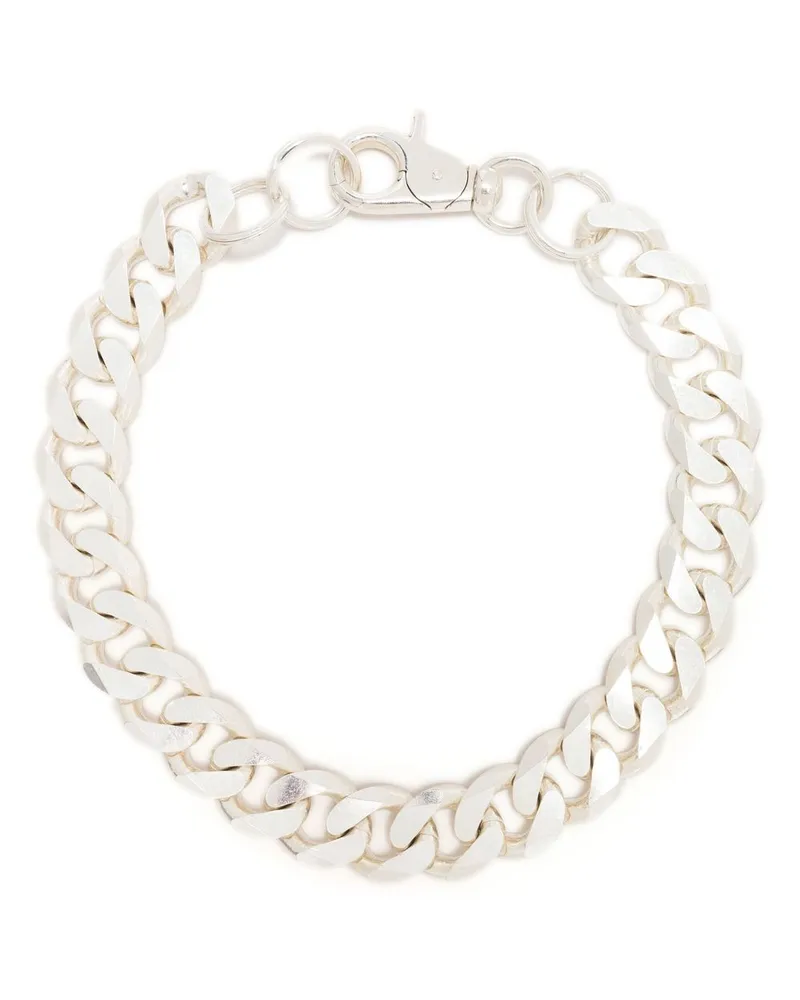 Martine Ali XL Choker mit flachen Gliedern - Silber Silber