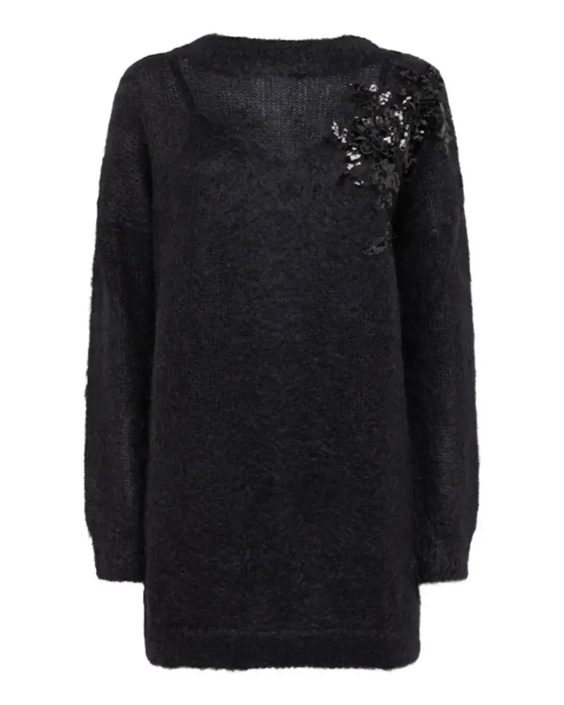 Blumarine sequin-embellished mini dress - Schwarz Schwarz