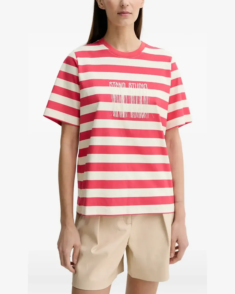 STAND striped T-shirt - Rot Rot