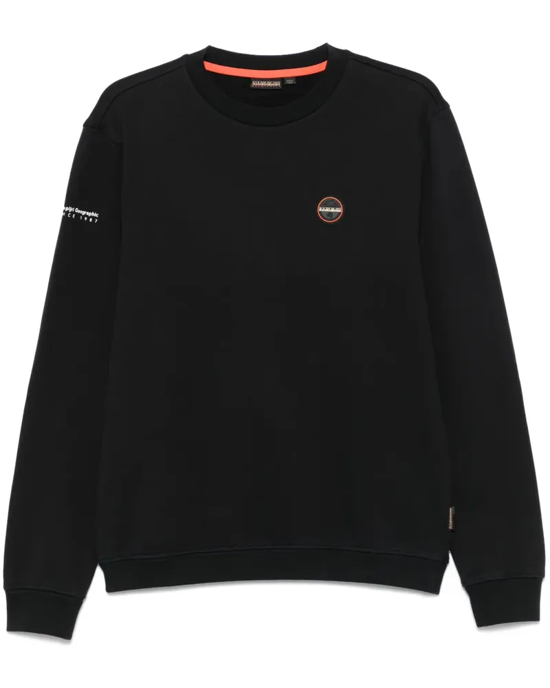 Napapijri Badge Summer Sweatshirt - Schwarz Schwarz