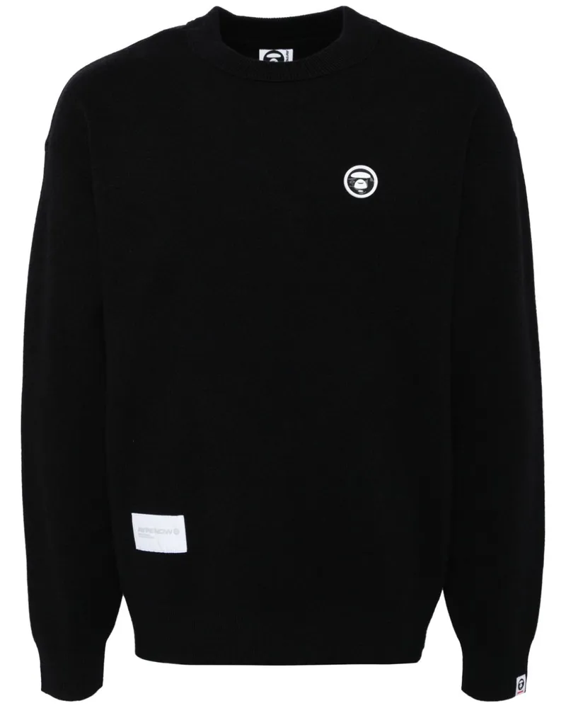 BAPE Pullover mit Moonface-Logo - Schwarz Schwarz