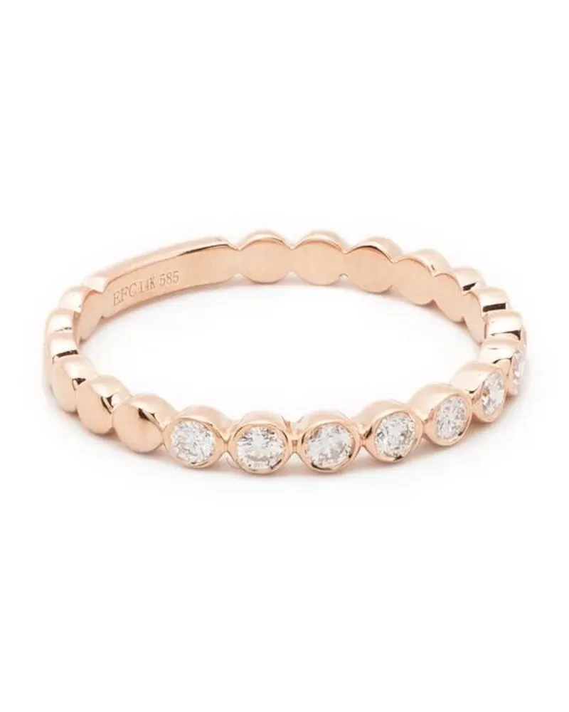 EF Collection 14kt Sun Rotgoldring mit Diamanten - Rosa Rosa