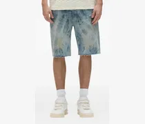 Jeans-Shorts mit ausgewaschenem Effekt - Blau