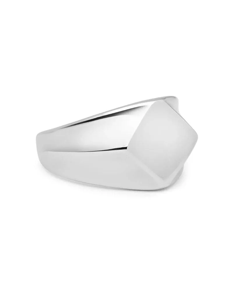 Nialaya Facettierter Ring Silber