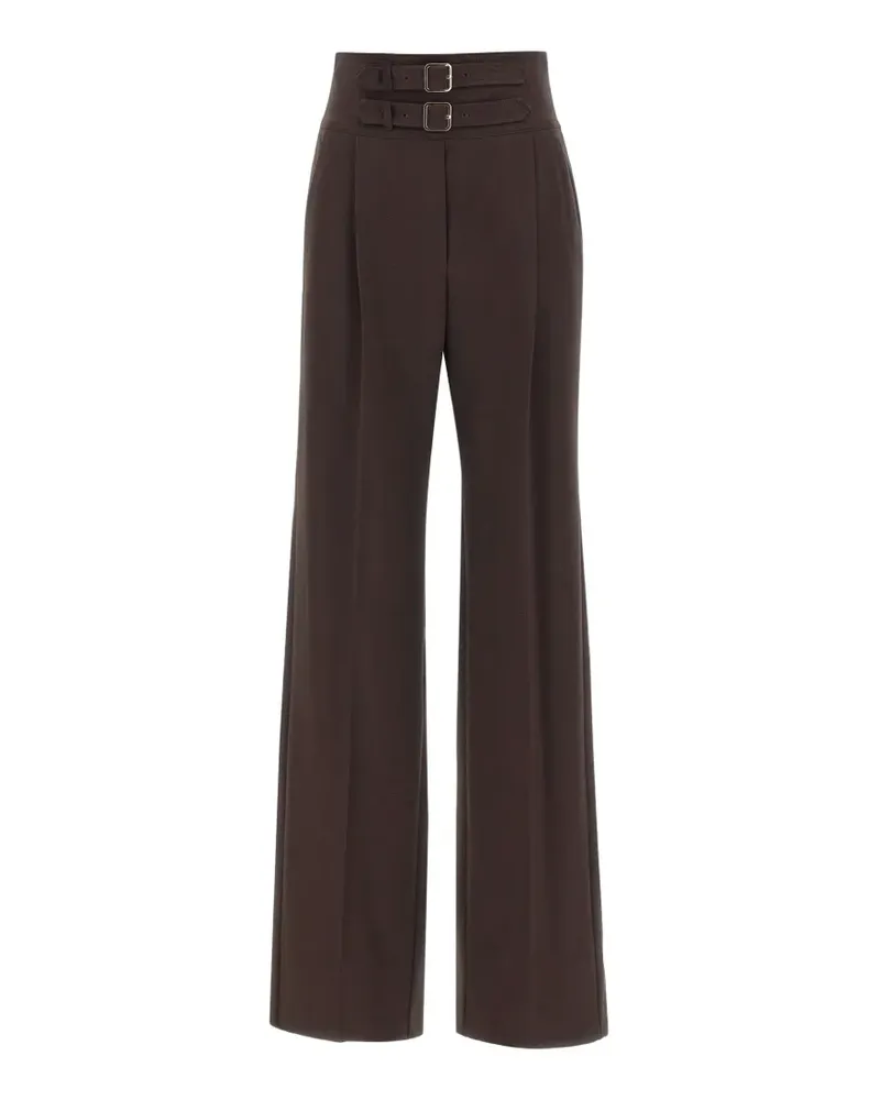 MARELLA Wide-Leg-Hose mit hohem Bund - Braun Braun