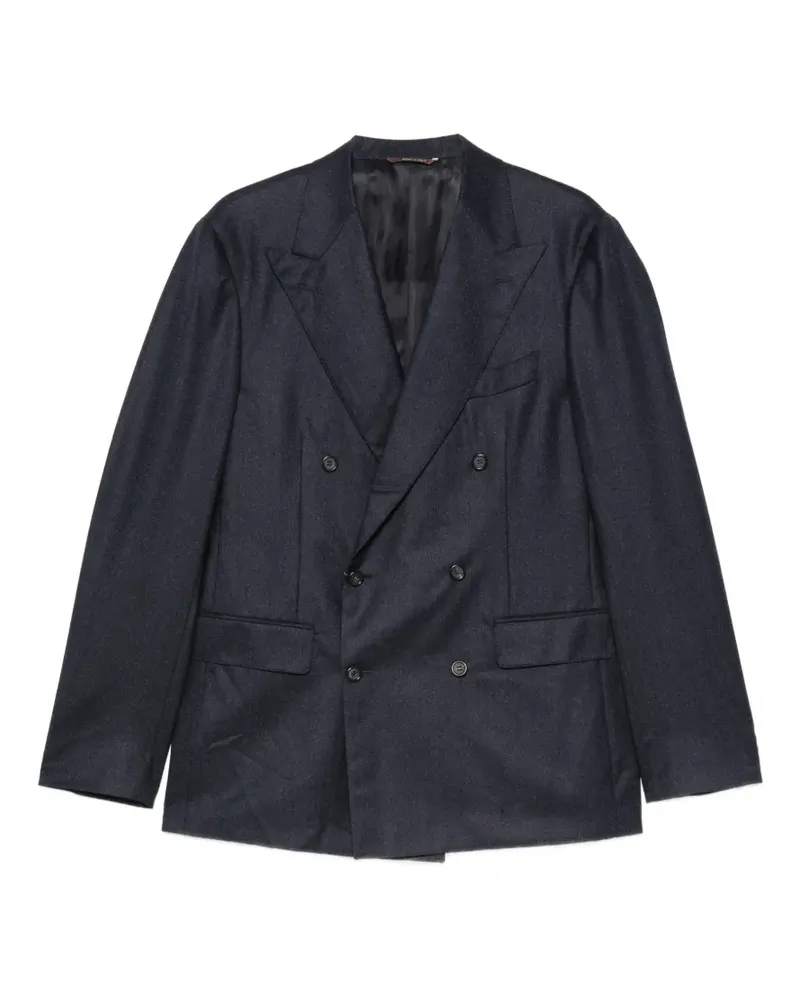 Canali Doppelreihiger Blazer mit steigendem Revers - Blau Blau