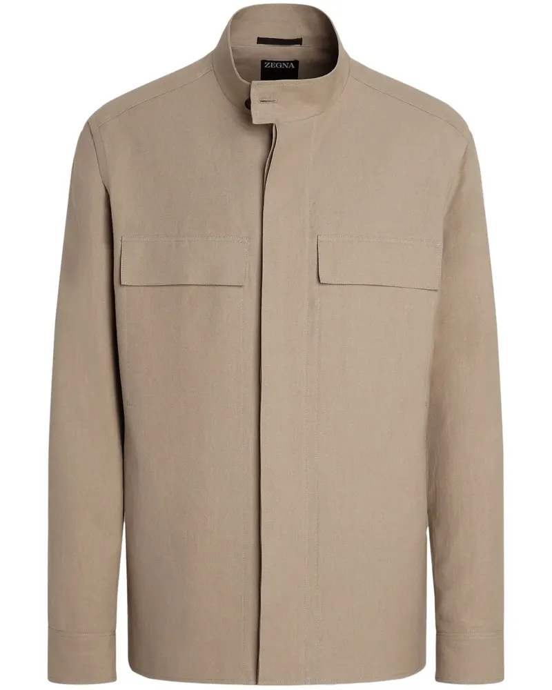 Ermenegildo Zegna Oasi Lino Hemdjacke - Nude Nude