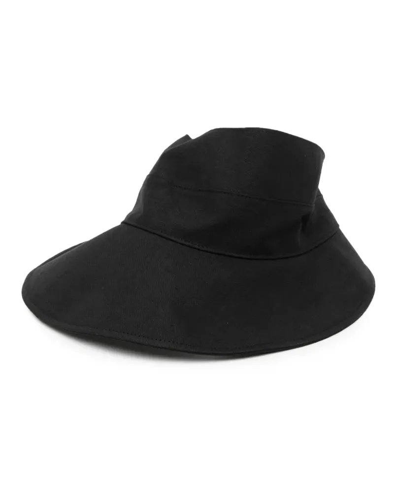 Yohji Yamamoto Sonnenblende aus Flachs - Schwarz Schwarz