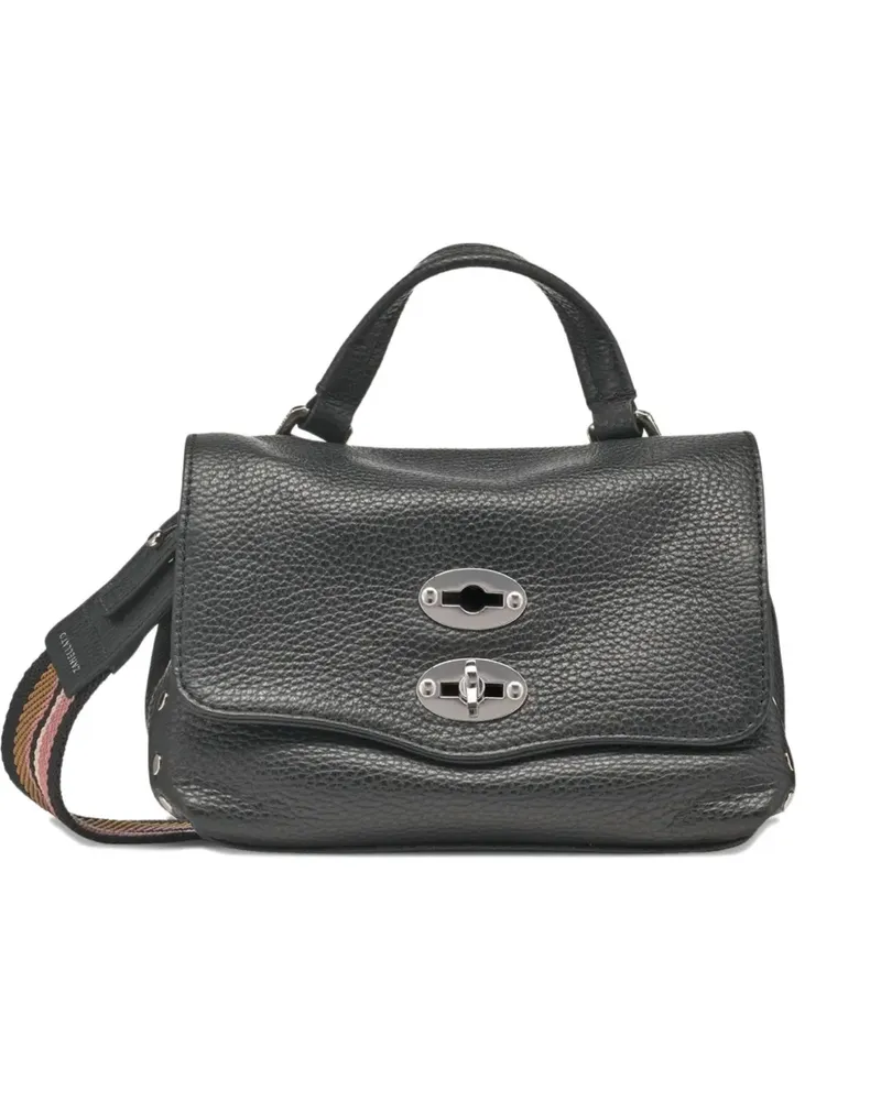 Zanellato Postina Clutch mit Henkel - Schwarz Schwarz