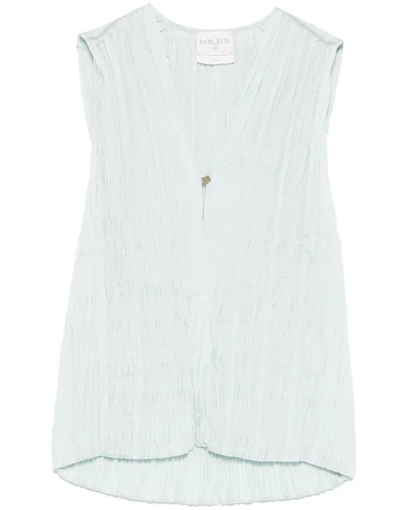 forte_forte Top mit Falten - Blau Blau