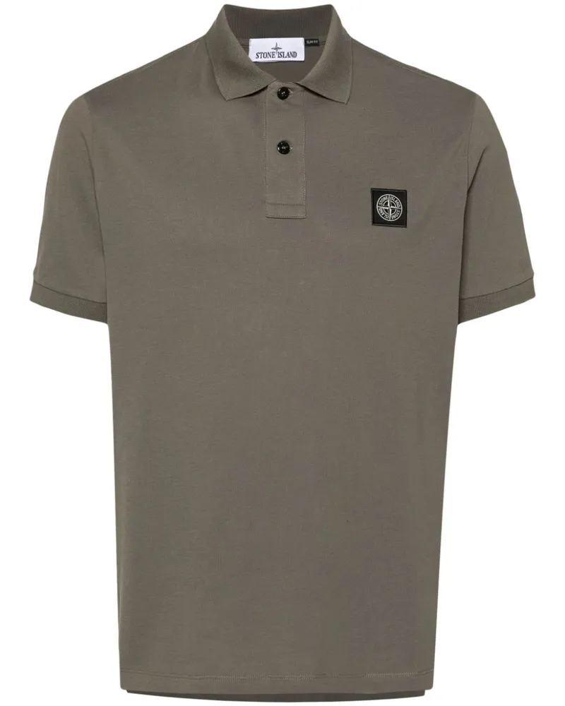 Stone Island Poloshirt mit Kompass-Patch - Grün Grün