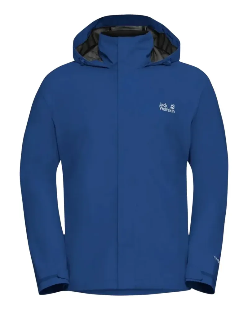 Jack Wolfskin Trailtime 2l hooded logo-print jacket - Blau Blau