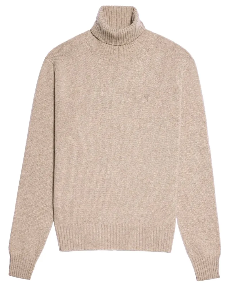 AMI Paris Ami de Coeur Kaschmirpullover - Nude Nude