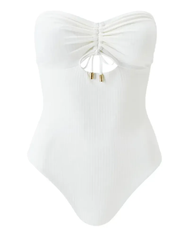 Melissa Odabash Lucca ribbed swimsuit - Weiß Weiß