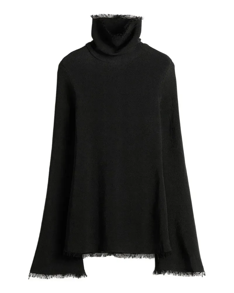 Totême Schmales Oberteil mit ausgefransten Kanten - Schwarz Schwarz