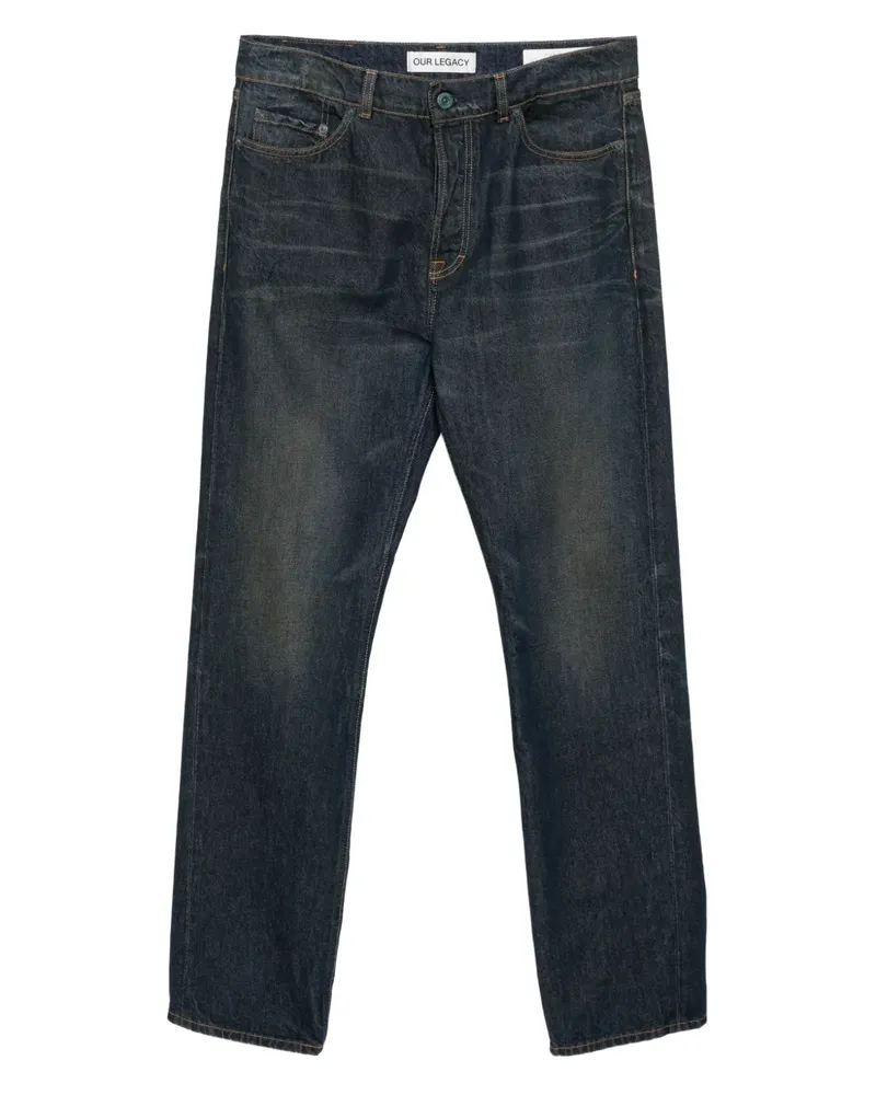 Our Legacy Jeans mit Tragefalten - Blau Blau