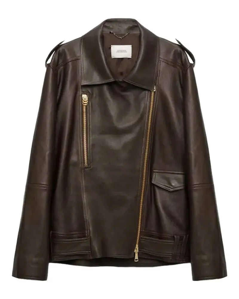 Dorothee Schumacher Sleek Statement zip-up jacket - Braun Braun