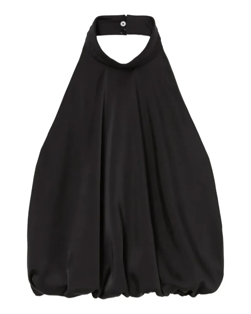Claudie Pierlot halterneck bubble-hem top - Schwarz Schwarz