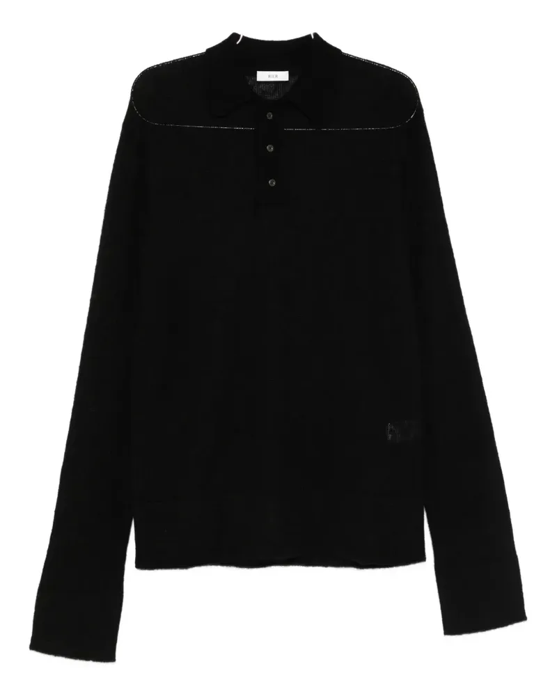 Rier button fastening polo shirt - Schwarz Schwarz
