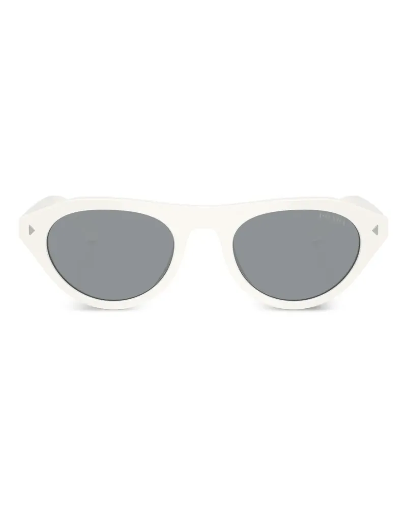 Prada Iconic metal-plate sunglasses - Weiß Weiß