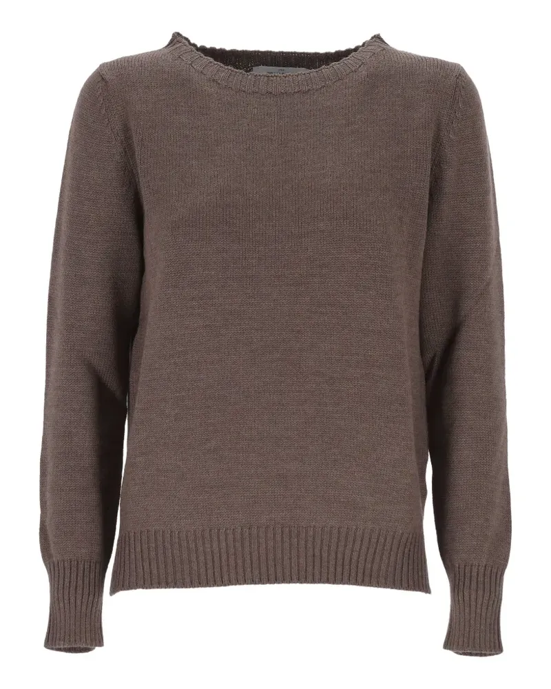 Gran Sasso ribbed-trim crew-neck sweater - Braun Braun