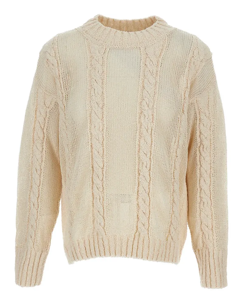 Lorena Antoniazzi Pullover mit Zopfmuster - Nude Nude