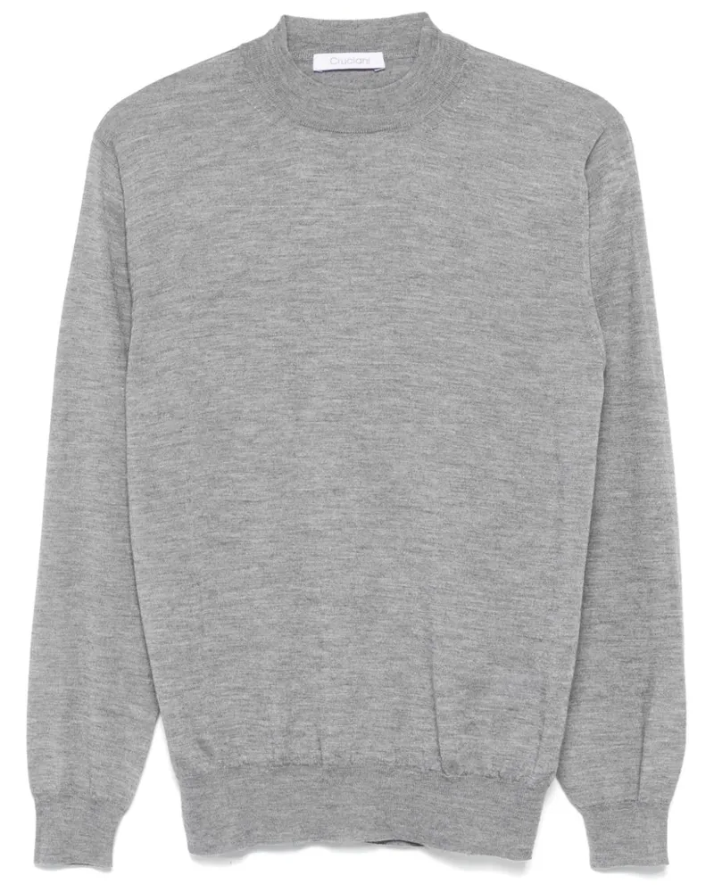 Cruciani Fein gestrickter Pullover - Grau Grau
