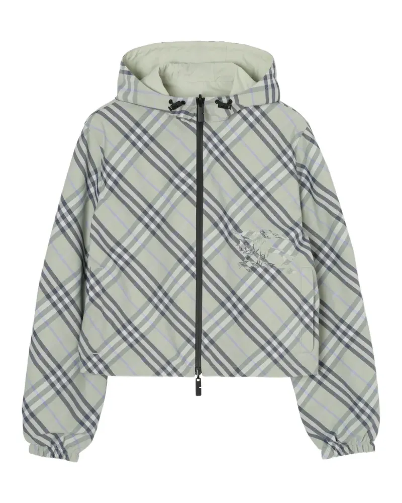 Burberry check reversible cropped jacket - Grün Grün