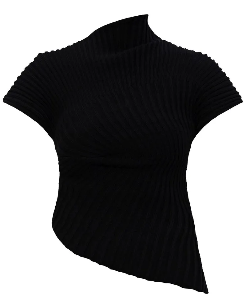 Cult Gaia T-Shirt aus geripptem Strick - Schwarz Schwarz